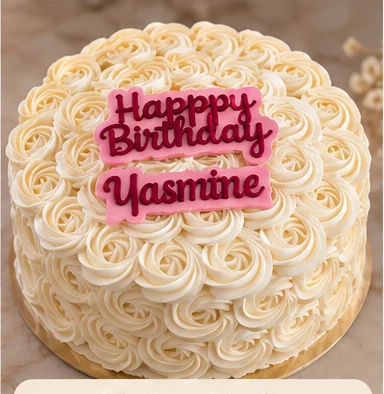 Cake Roses Blanches, 10–12 personnes